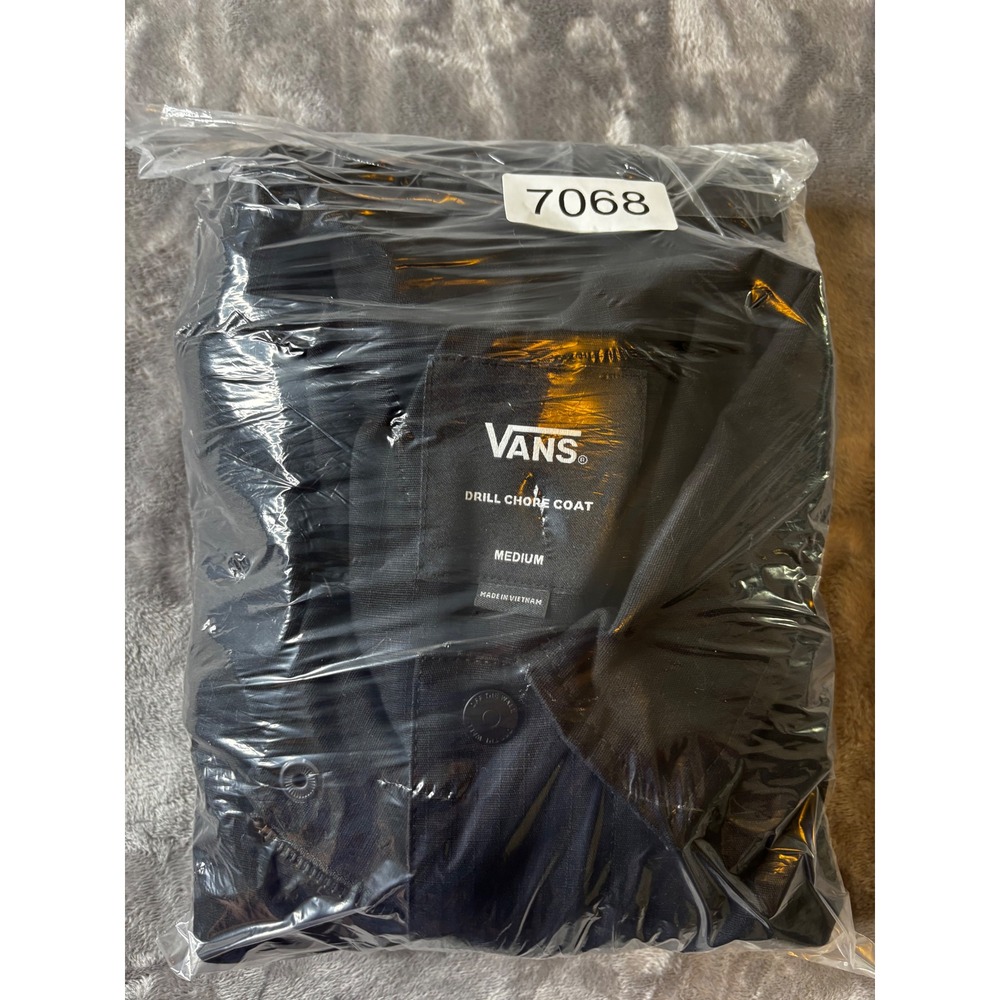 Vans Drill Chore Coat Men Size M Black Ripstop Jacket Invisible Hood VN0A3WFZBLK - Picture 14 of 14